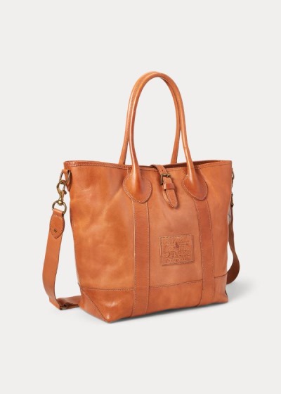 Men's Polo Ralph Lauren Heritage Tumbled Leather Tote Bags | 179652FXY